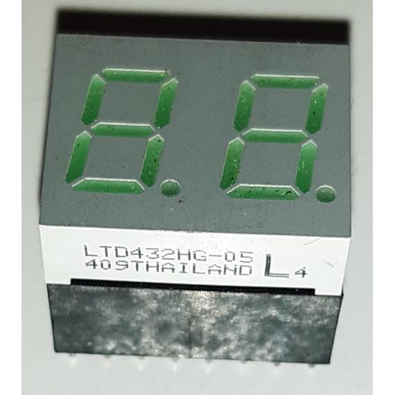 Display LED 2 Cifre verde LTD432HG-05 - confezione 2 pezzi Display LED 2 Cifre verde LTD432HG-05 - confezione 2 pezzi